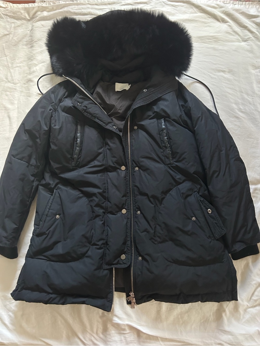 Vince Women's Puffer Coat with Fur Hood